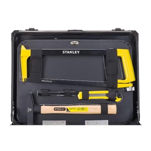 Set de unelte STANLEY 142 piese, inclusiv feronerie, cutit si lanterna, in cutie aluminiu - Img 3