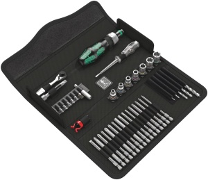 Set de unelte Wera Kraftform Kompakt H1, 41 piese, cu bituri din lemn