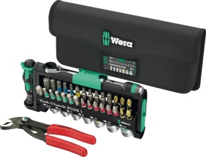 Set de unelte Wera Tool-Check Combi 40 piese, compact, cu adaptor si bits