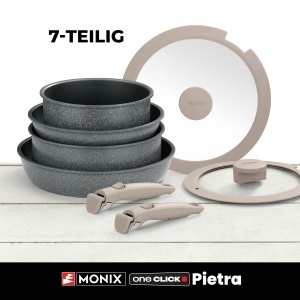 Set de Vase de Gatit MONIX One Click, Aluminiu Forjat, 8 Piese, Antiaderent - Img 5