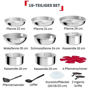 Set de Vase Tefal Ingenio Comfort Max, inox, compact, cu maner detasabil - Img 8