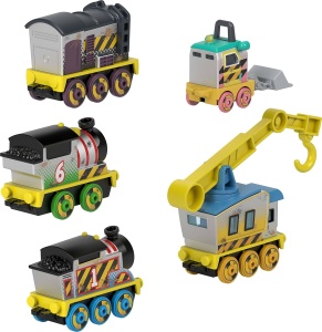 Set de vehicule din metal Thomas prietenii, 5 locomotive cu design de santier pentru copii - Img 5