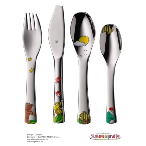 Set de vesela pentru copii WMF Janosch 6 piese inox Cromargan spalabil in masina de vase - Img 2