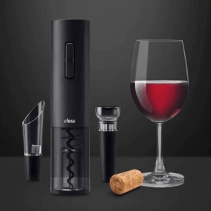 Set deschizator electric de sticle Ufesa EasyOpen, cu LED, USB, accesorii premium - Img 2