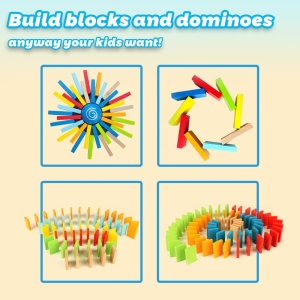 Set Domino Hape Fantastic 107 Piese din Lemn Dezvoltare MINT Accesorii Speciale - Img 5