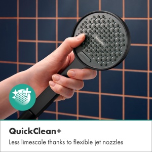 Set dus hansgrohe Activera Select S, mattschwarz, 2 tipuri de jeturi, 1.60 m furtun - Img 8