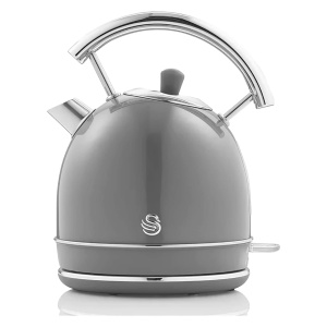 Set electrocasnice pentru mic dejun Swan Retro, 1.8L, 3000W, Toaster 2 felii, Gri - Img 3
