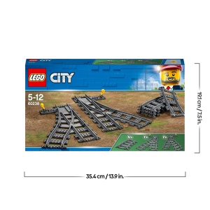 Set extensie sine LEGO City 60238 6 elemente compatibil cu trenurile LEGO - Img 7