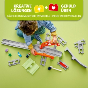 Set Extindere Tren LEGO DUPLO 10426 - Pod, 8 Piese Cale Ferata, Jucarie Educativa - Img 3