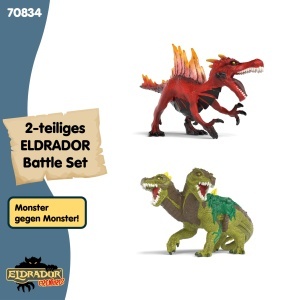 Set Figuri de Actiune Schleich ELDRADOR - Feuersaurier si Dschungelechse, 2 Piese - Img 5