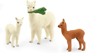 Set Figurine Alpakafamilie Schleich WILD Life, 4 piese, pentru copii peste 3 ani - Img 2