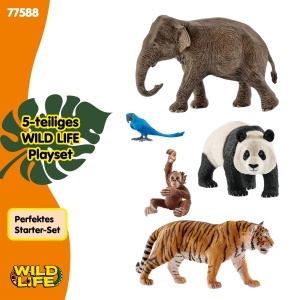 Set Figurine Dschungel - Schleich WILD Life 77588, 5 Piese, pentru Copii de la 3 Ani - Img 5