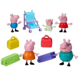 Set Figurine Peppa Pig - Peppa pe Drumuri, 5 Figurine si Accesorii, pentru Copii 3