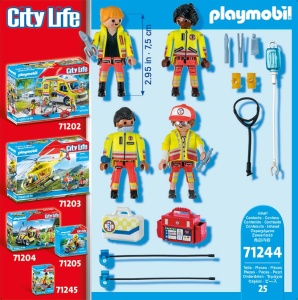 Set Figurine PLAYMOBIL City Life 71244 Echipa de Salvare, 25 piese, pentru copii de la 4 ani - Img 7