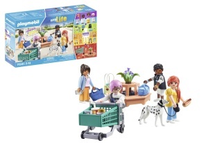 Set Figurine PLAYMOBIL MyLife 71541, pentru copii de la 5 ani, cu carucior de cumparaturi