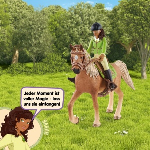 Set Figurine Schleich Horse Club Sarah si Mystery, 10 Piese, pentru Copii 5-12 Ani - Img 2