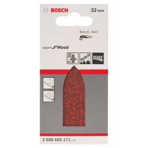Set foi abrazive pentru slefuit Bosch Professional, 6 bucati, 32 mm, granulatie 60120240, pentru lemn si vopsea - Img 2