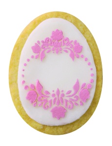 Set forme prajituri Dr Oetker Goldiges Ostern 5 piese argintiualb cu sabloane decorative - Img 5
