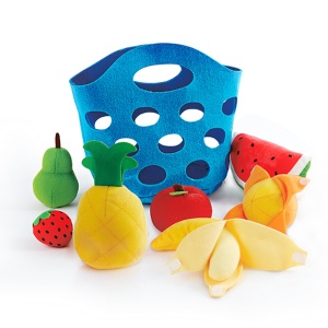 Set fructe Hape E3169 pentru copii cos din fetru fructe moi si usor de curatat