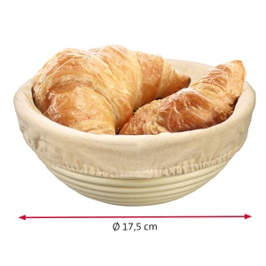 Set Garkorb pentru Paine Westmark 2 piese, PeddigrohrBaumwolle, 17 cm, Hellbeige - Img 7