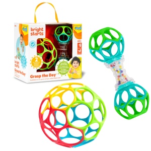 Set Jucarii pentru Bebei Bright Starts Oball - 2 Piese, BPA-fri, Unisex