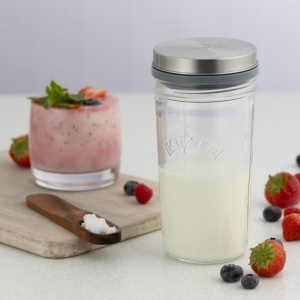 Set Kefir Kilner, 500 ml, cu capac din otel inoxidabil si accesorii - Img 3