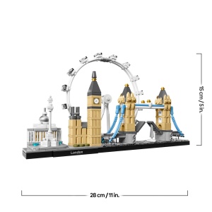 Set LEGO Architecture London Skyline 468 piese, model cu Big Ben, London Eye si Tower Bridge - Img 6