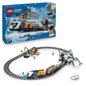 Set LEGO City Trains Arktis-Polarexpress 60470 - Ferngesteuert, 6 Minifiguri, 22 Gleissegmente