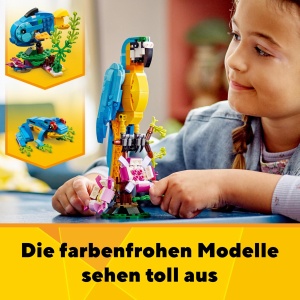 Set LEGO Creator 3in1 Papagal Exotic 31136 - 253 piese, 3 animale, pentru copii 7 - Img 6