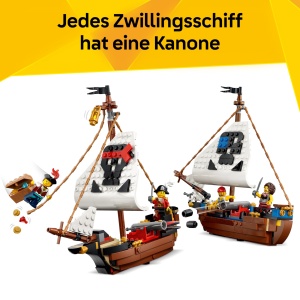Set LEGO Creator Pirat cu 3 in 1 - 1074 piese, 5 minifigurine, aventuri piratesti - Img 5