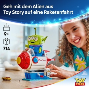 Set LEGO Disney Pixar Alien cu Raketa Pizza Planet, 714 piese, 3D - Img 2