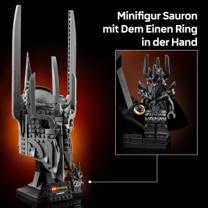 Set LEGO Icons 11373 - Saurons Helm, 538 piese, decoratiune pentru adulti - Img 6