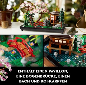 Set LEGO Icons - Gradina Linistii 10315, Pavilion, Koi, Lotus, Deko - Img 3