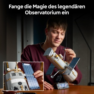 Set LEGO Icons Hubble Telescop - 1252 piese, model 3D, pentru adulti - Img 3