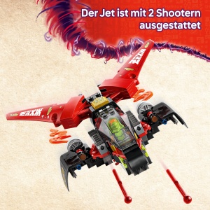 Set LEGO NINJAGO Ninja-Actionflitzer 3-in-1 cu 6 Minifiguri si 561 Piese - Img 4