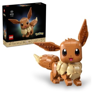 Set LEGO Pokemon Evoli 72151 - 587 piese, figura cu membre mobile, decoratiune pentru birou