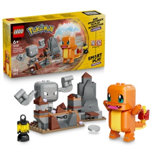 Set LEGO Pokemon Glumanda si Kleinstein - Interactiv, 198 piese, pentru copii de la 6 ani