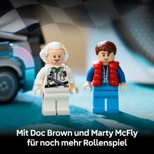 Set LEGO Speed Champions DeLorean 77256 - 357 piese, 2 figurine, cadou creativ - Img 6