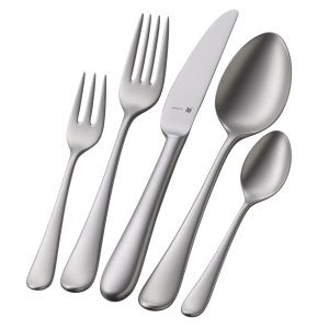 Set lingurite espresso WMF Merit 6 bucati finisaj sandblasted Cromargan protect spalare in masina de vase - Img 2