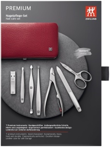 Set Manichiura ZWILLING TWINOX, 7 piese, Etui din piele rosie - Img 6