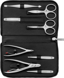 Set Manichiura ZWILLING TWINOX, 8 piese, Etui din piele neagra