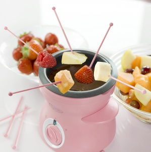 Set Mini Fondue de Ciocolata Bestron DCM043, 25W, 0.3L, Rosa - Img 3