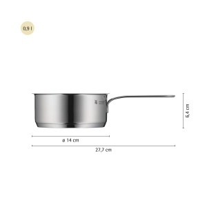 Set Mini Oale WMF 5-piese, Cromargan, Capacitate 0.9l - 1.5l, Inductie - Img 9