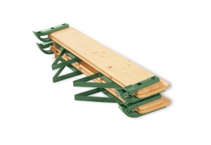 Set mobilier copii Pinolino Sepp cu spatar lemn si metal verde - Img 3