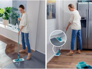Set Mop pentru Pardoseala Leifheit POWER CLEAN, Eimer 10L, Wischbezug Microfiber - Img 5