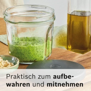 Set multifunctional pentru maruntire Bosch MUZ45XCG1, 3-in-1, recipient din sticla, negru - Img 4