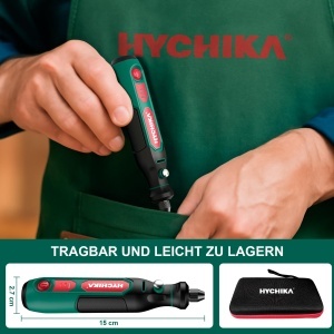 Set multifunctional rotativ HYCHIKA 3.6V, 77 accesorii, USB-C, viteza reglabila - Img 7