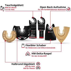 Set Multitool Einhell 6 piese Accesorii Diverse pentru Taiere si Slefuire - Img 2