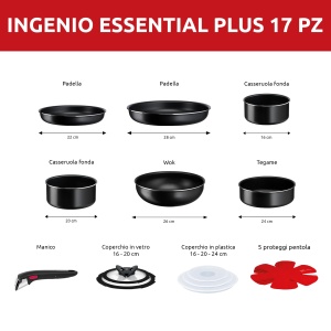 Set Oale Lagostina Ingenio Essential Plus, 17 Piese, Aluminiu, Antiaderent - Img 2
