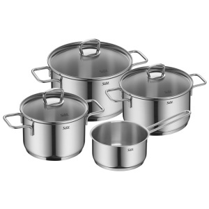 Set oale Silit Alicante 4 piese inox compatibil inductie cu capac din sticla